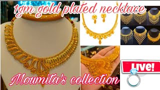 1gm gold plated necklace collection price only 3500 WhatsApp no 6295282989 @moumitascollection1998