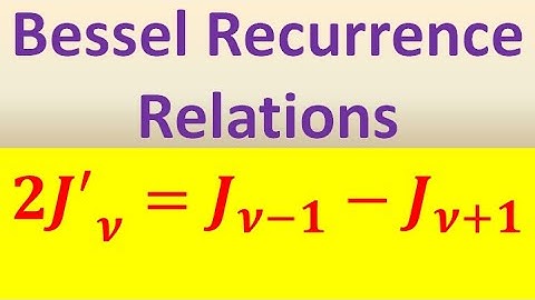 Bessel Recurrence Relations