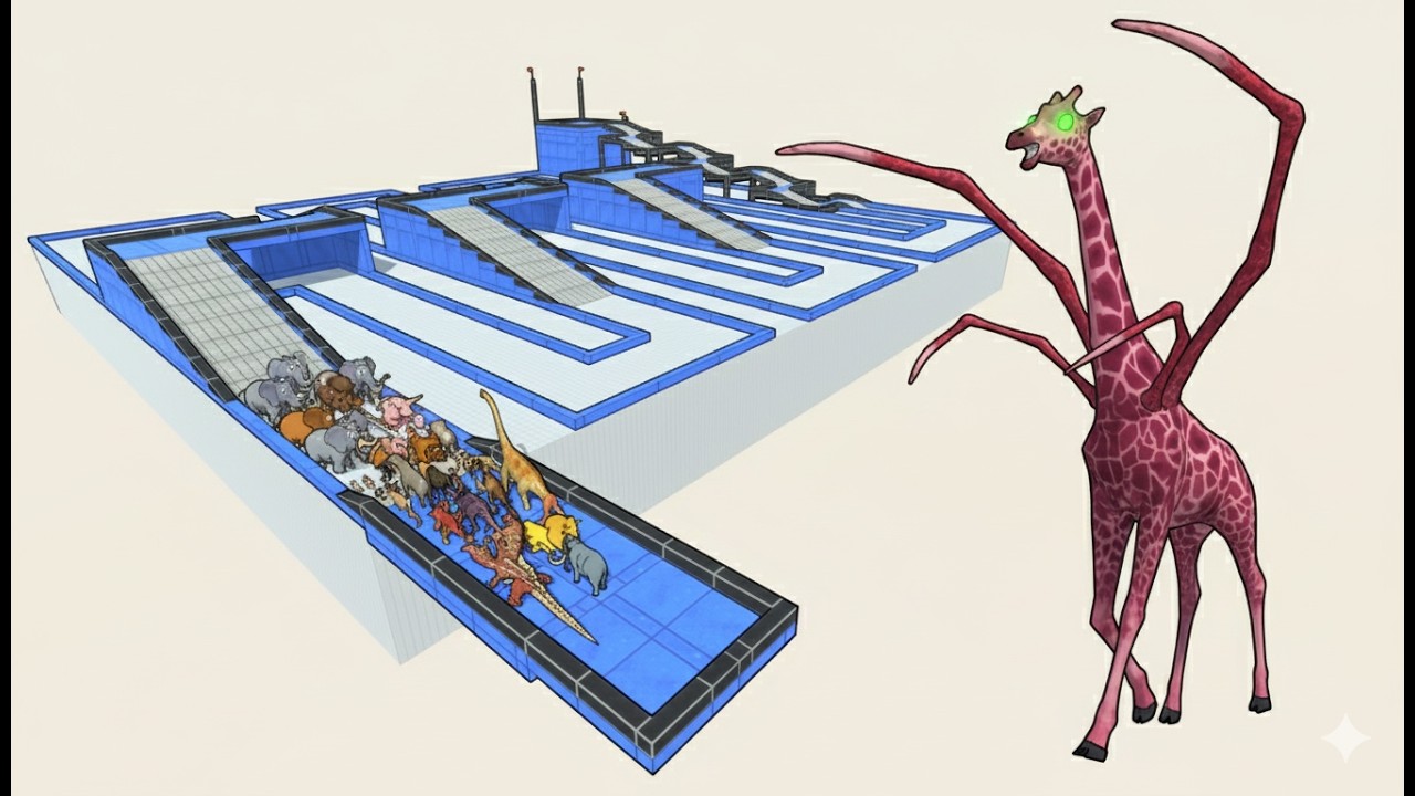 ESCAPE FROM ALIEN GIRAFFE #7 - Animal Revolt Battle Simulator - ARBS