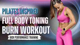Lean Muscle Workout: 60-MIN PILATES WORKOUT At-Home + ABS | Full Body Fat Burn for Lean & Tones Body