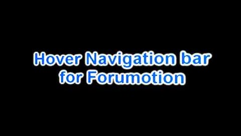 forumotion hover navigation bar