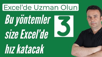 #Excel  kullanımınıza hız katan yöntemler - 3/3 | 756. video | Ömer BAĞCI