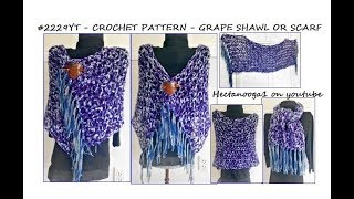 2229yt- GRAPE Rectangle Shawl photo 1