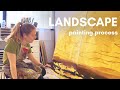 How i paint large landscapes  california landscape painting process
