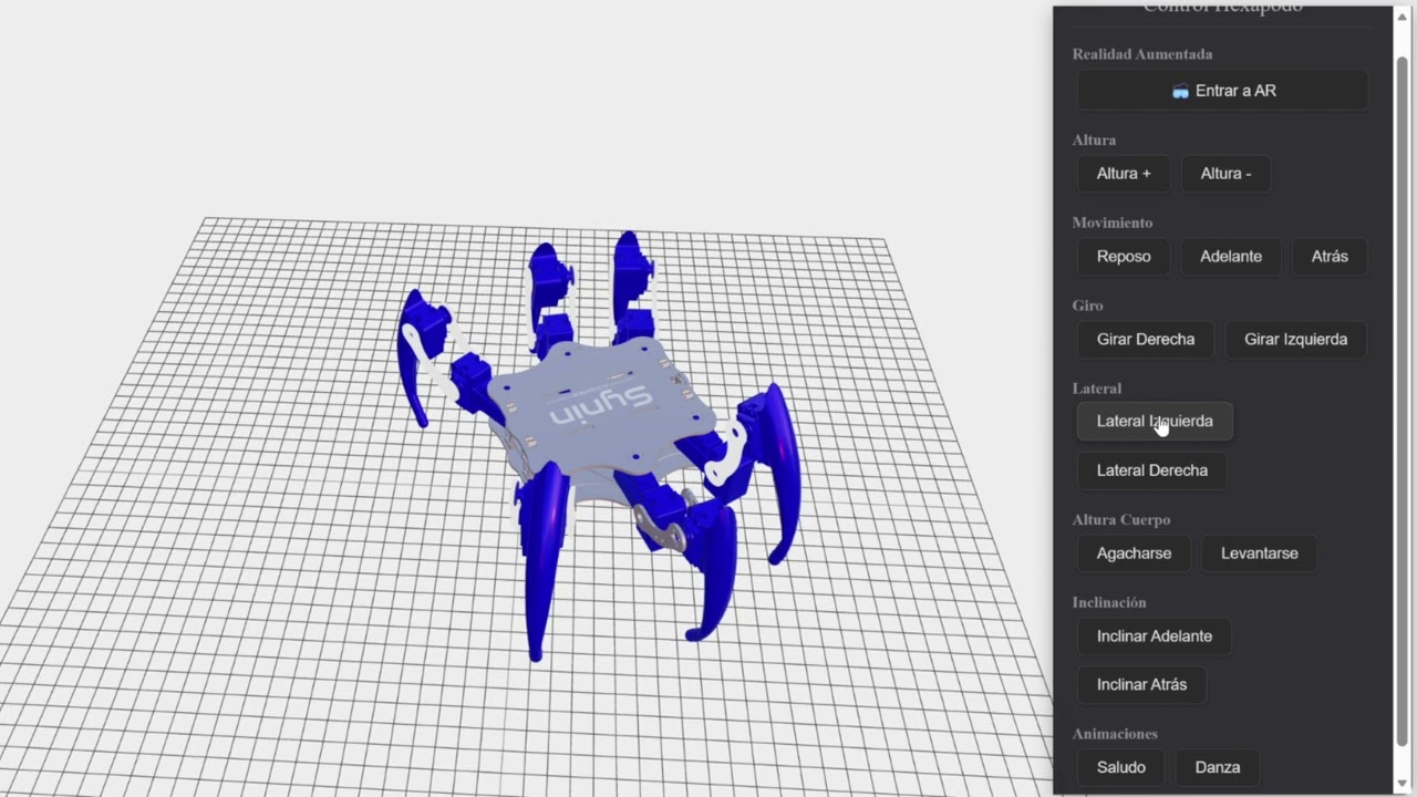 Simulé un Hexápodo con Cinemática Inversa en el Navegador (React Three Fiber)