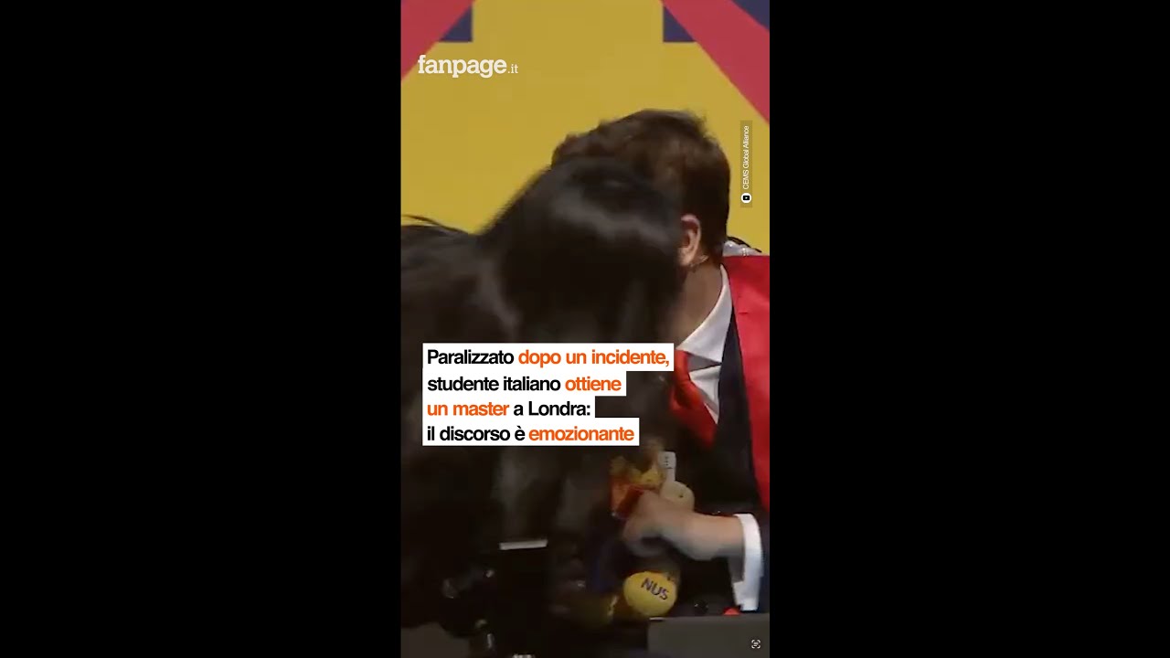 Paralizzato dopo incidente in mare, 24enne italiano ottiene master a Londra: “Siate liberi”