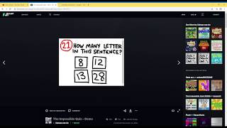 The Impossible Quiz Demo Answers 1 to 21