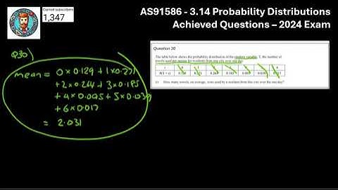 AS91585 3.14 Probability Distributions - 2024 - Achieved Questions