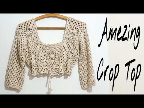 Yeni Başlayanlar İçin Kolay Crop Top/How To Crochet Crop Top Tutorial #diy