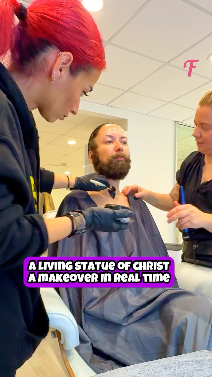 Watch This Man Transform Into A Living Christ Statue! #shorts