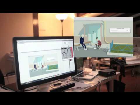 Concept for interactive shopping window (Microsoft Kinect + Flash)