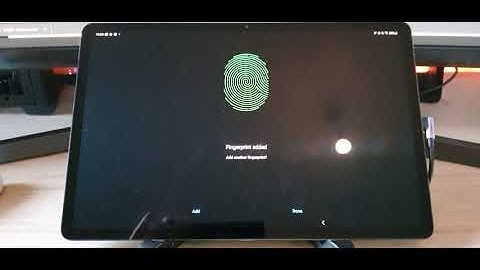 Samsung Galaxy Tab s7+ fingerprint registration display brightness increases in sensor area