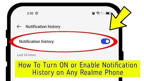 How To Turn ON or Enable Notification History on Any Realme Phone