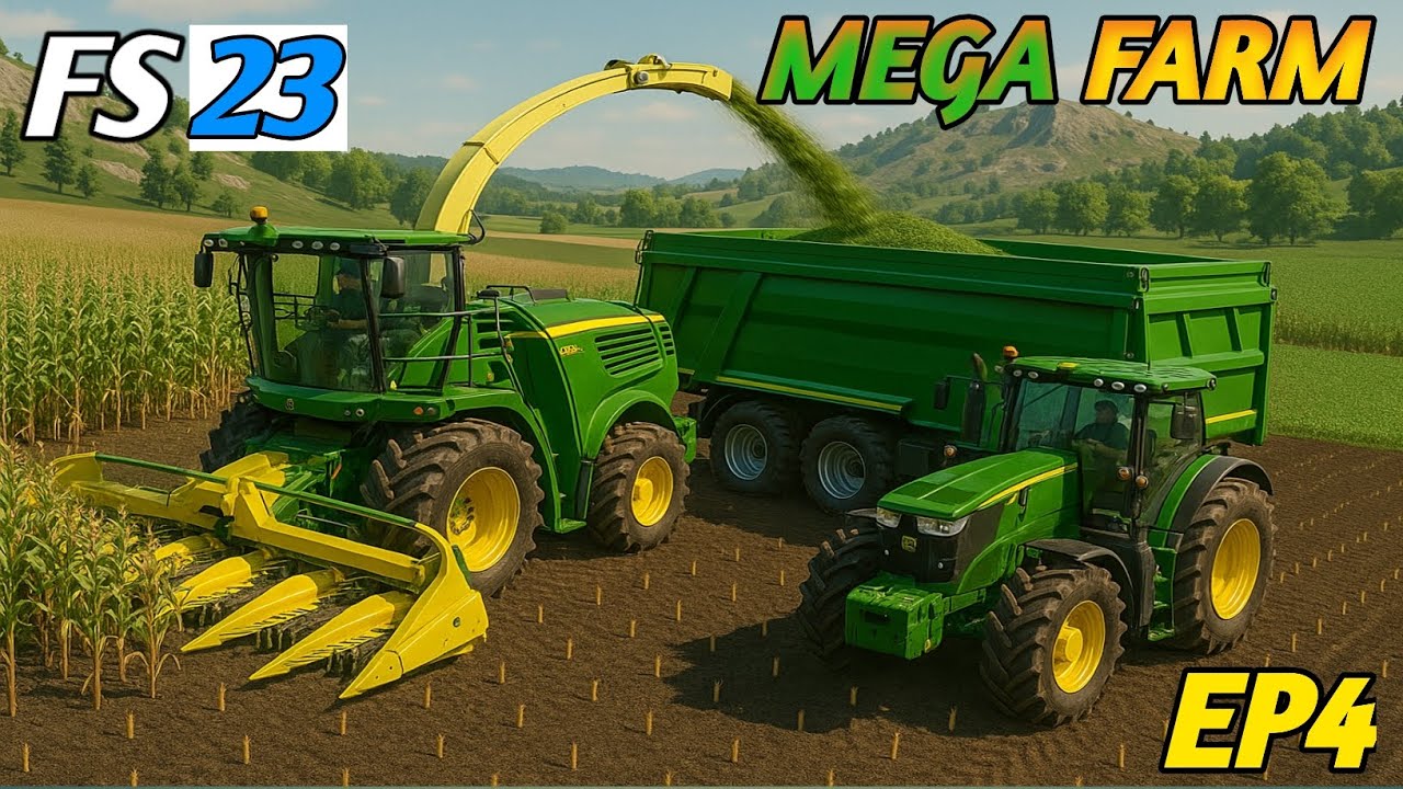 CORN Silage BEGINS! | FS23 MEGA FARM Ep.4