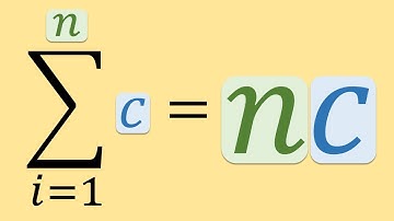 Summing a Constant 𝑛 Times is  n·c 🤔