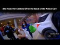 Woman takes her clothes off and makes love to herself on the way to the hospital.