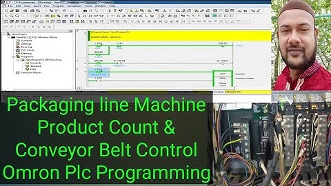 Packaging line Machine Product Count & Conveyor Belt Control Omron Plc Programming, CX-Programmer