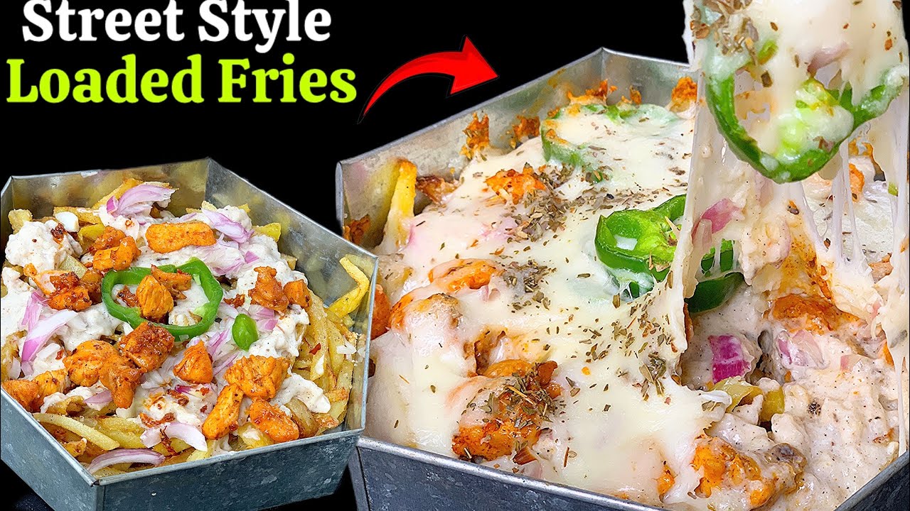 Cheesy loaded Fries Recipe (In 10 Minutes) Chicken Loaded Fries Recipe 