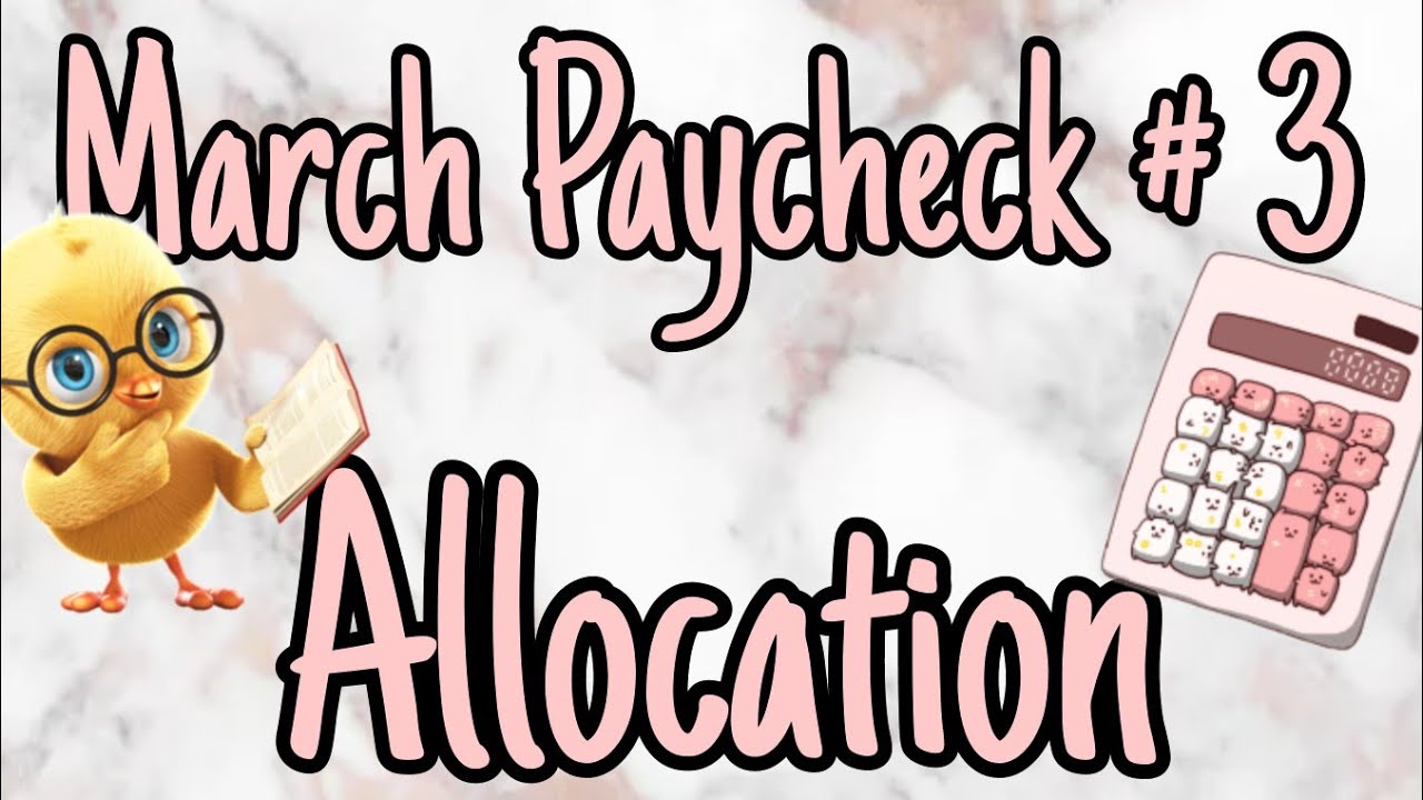 Paycheck To Paycheck March Week 3 Allocation | Zero Based Budget |Get ...