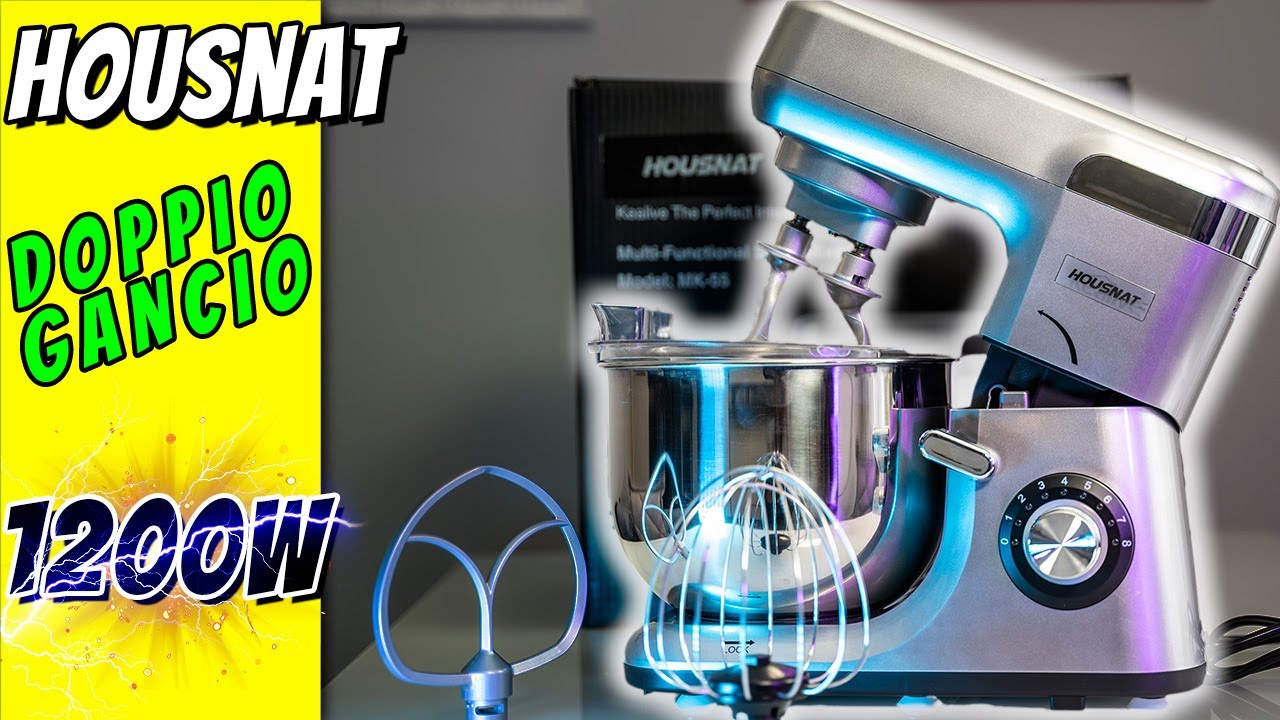 Housnat 1200w double hook stand mixer 