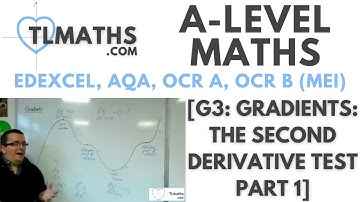 A-Level Maths: G3-11 [Gradients: The Second Derivative Test Part 1]