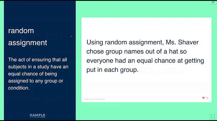 Random Assignment (Examples from Xamplr)