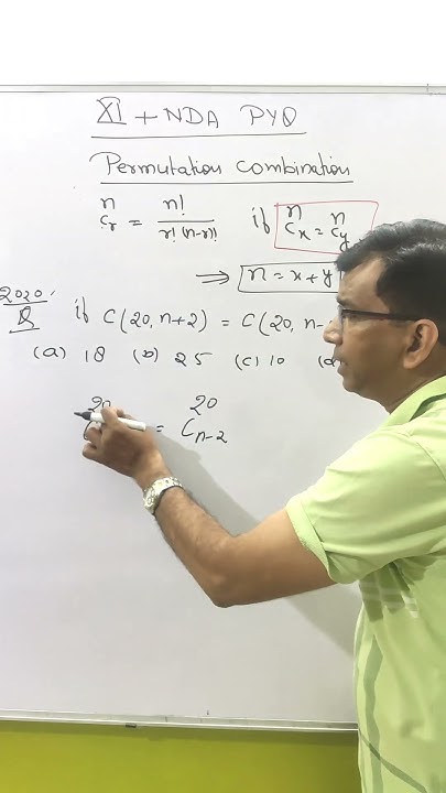 combination class xi+ NDA PYQ - YouTube