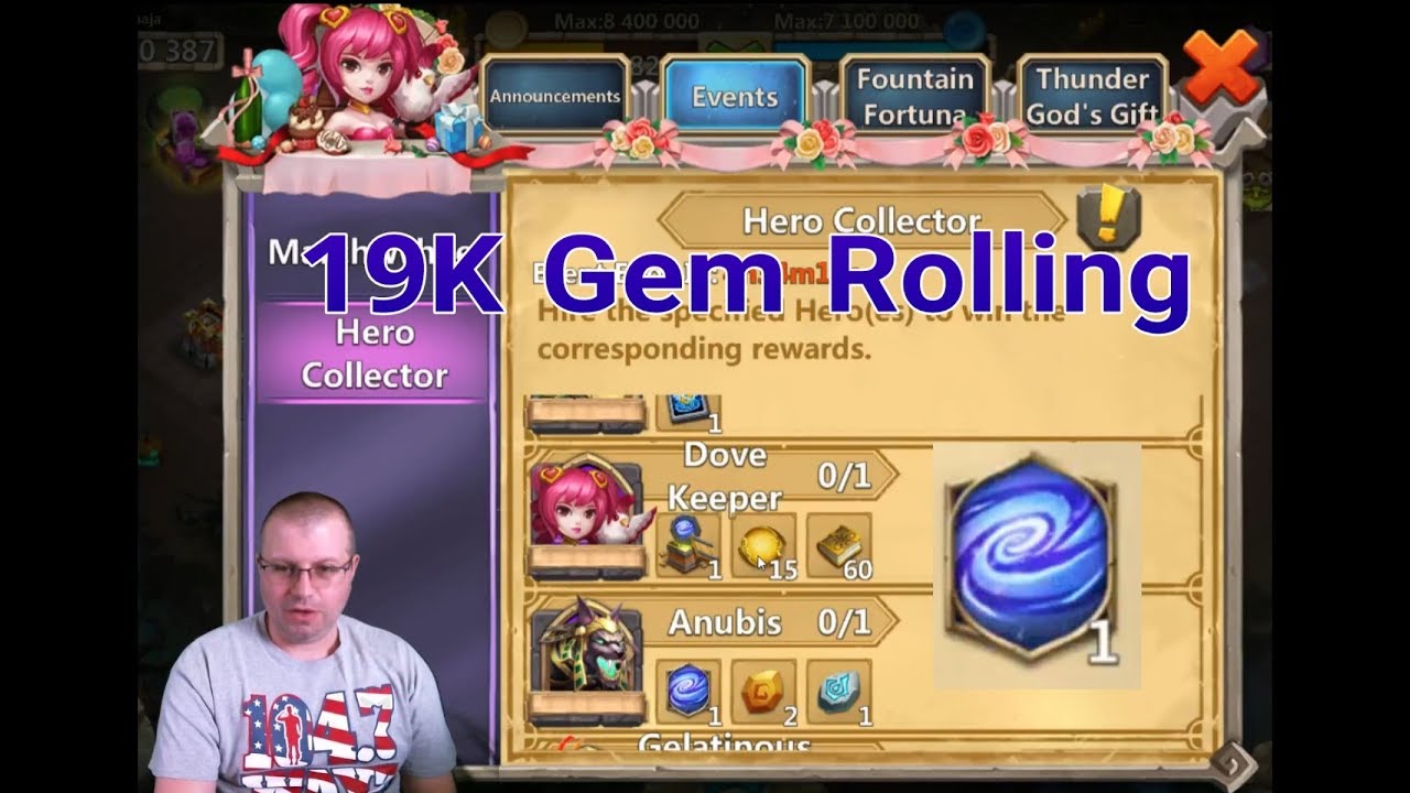 Castle Clash Gem Rolling Hero Collector Event