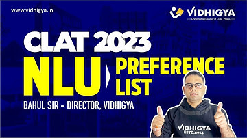 CLAT NLU Preference List | How to fill Preference List for CLAT 2023 | Recommended Preference List