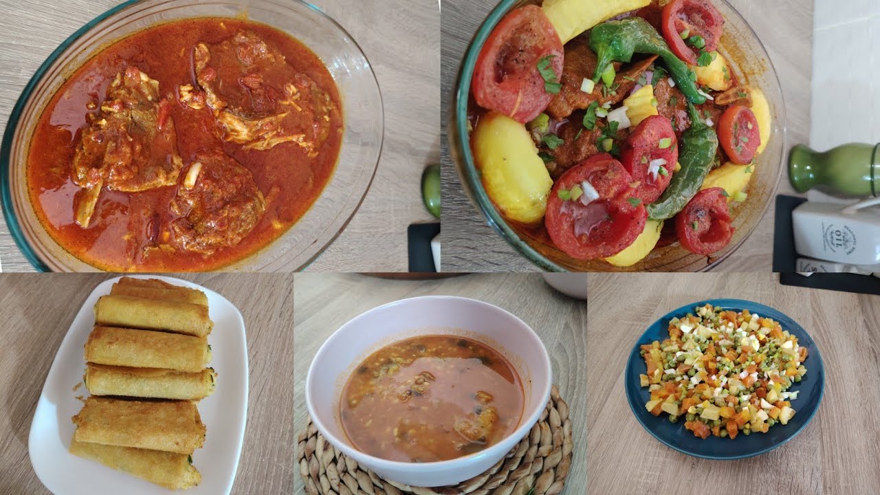 دبارة اليوم 16 من رمضان مصلي في الفور محمص جاري بالبقول الجافة صحي سلاطة على طريقتي مع صوابع بريك