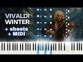 How to Play Vivaldi's Winter (From "The Four Seasons") – Synthesia Piano Tutorial + Sheets / MIDI