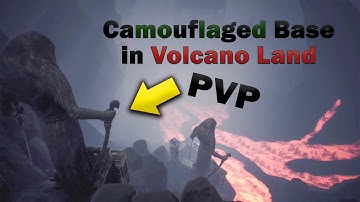 Camouflaged Base in Volcano Land | Conan Exiles