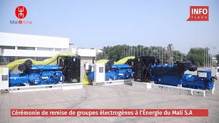 LE PRÉSIDENT ASSIMI GOÏTA REMET UN LOT DE GROUPES ÉLECTROGÈNES À EDM S.A