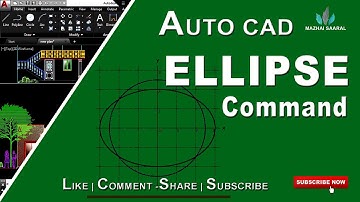 AutoCAD Ellipse Command Tutorial Complete | Center | Elliptical Arc | Isometric Circle | Tamil 010