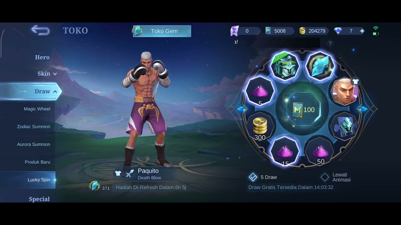 Gacha event mingguan lucky spin akhirnya dapat juga dengan modal 3k tiket.