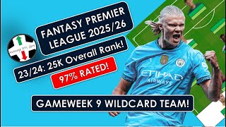 97% Rated Wildcard Team for Gameweek 9! Fantasy Premier League Tips! FPL 25/26