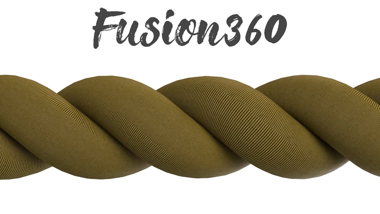 【Fusion360の使い方】ロープ（縄）を作ってみた 4K／How to use Fusion 360 rope