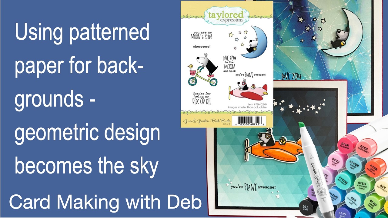 Использование узорчатой ​​бумаги в качестве фона - Гас и Герти едут верхом