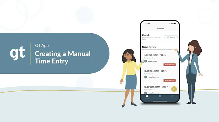 Creating a Manual Time Entry in the GT App | GT Independence | GT App Tutorial