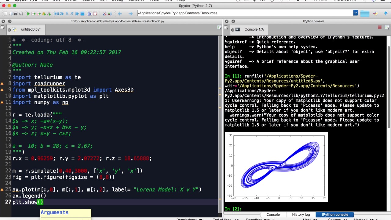 Modeling the Lorenz System