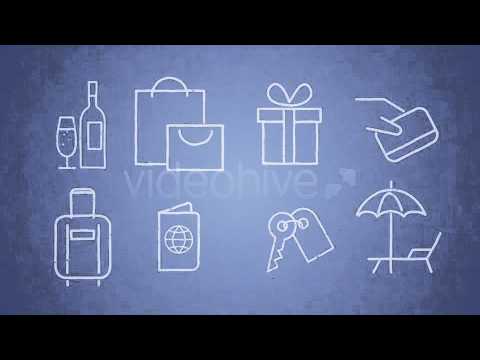 Dancing Text and Line Icons