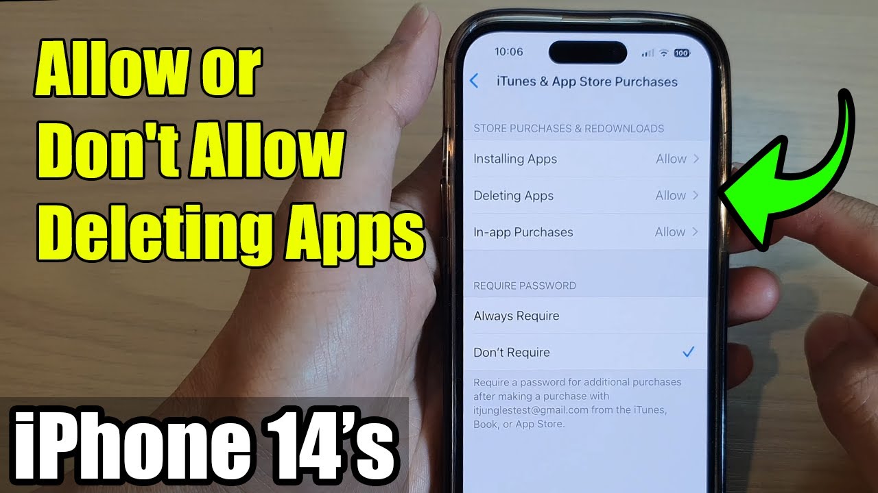 iPhone 14/14 Pro Max: How to Allow/Don't Allow Deleting Apps - YouTube