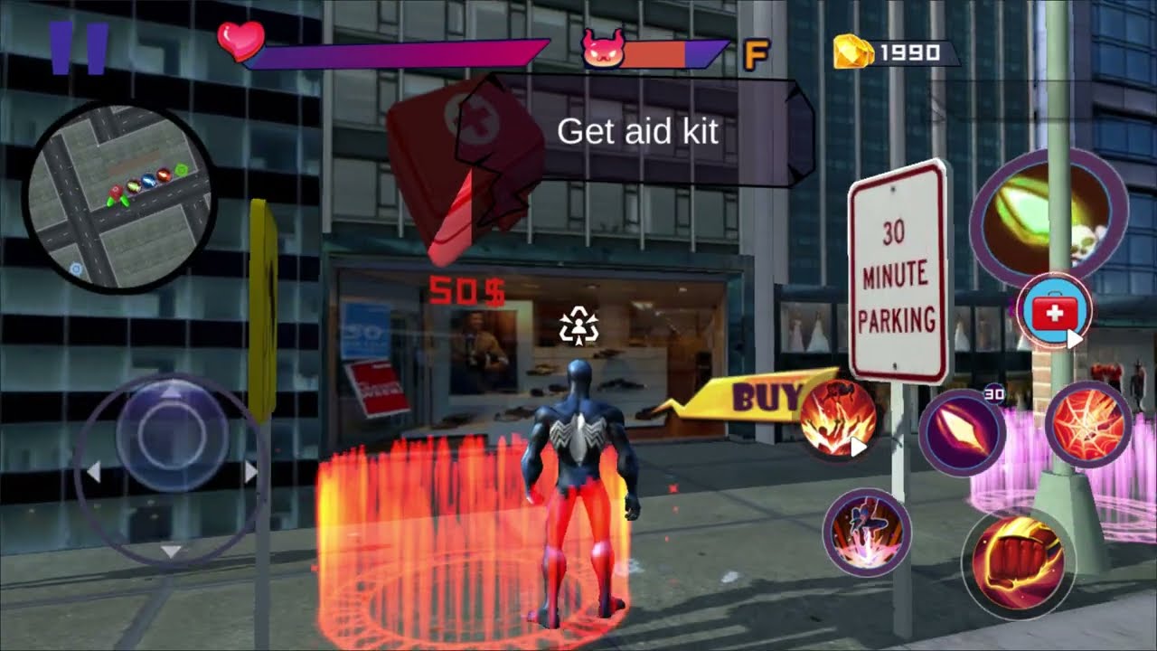 Spider Hero:Super Hero City - Gameplay Walkthrough Part 1 - Tutorial (iOS, Android)