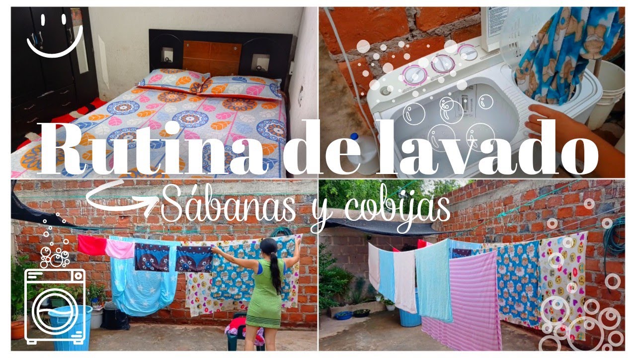 🧺RUTINA DE LAVADO DE ROPA☑️ // SÁBANAS Y COBIJAS // LAVADORA SEMIAUTOMÁTICA