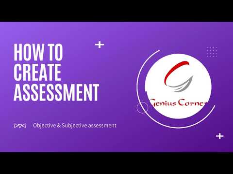 Teacher guide for creating assessment on Genius Corner