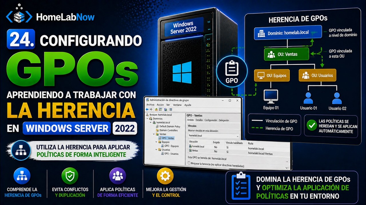 24. Configurando GPOs: Aprendiendo a trabajar con la Herencia