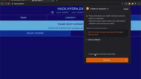 Adding an account to extension