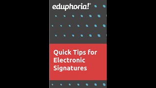 Quick Tip - Electronic Signatures in Strive