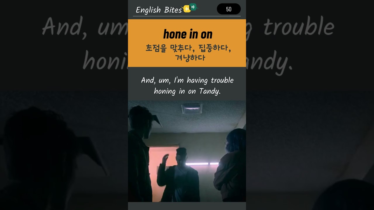 오늘의 표현 - 50. hone in on