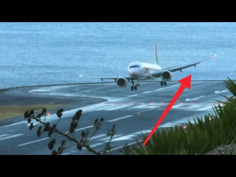 AMAZING AIRBUS 321N Windy Landing at Madeira Airport